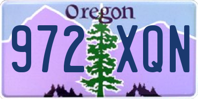 OR license plate 972XQN