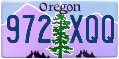 OR license plate 972XQQ