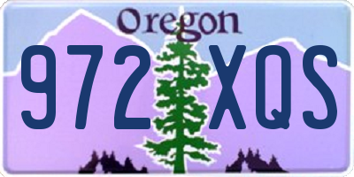 OR license plate 972XQS
