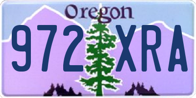 OR license plate 972XRA