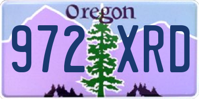 OR license plate 972XRD
