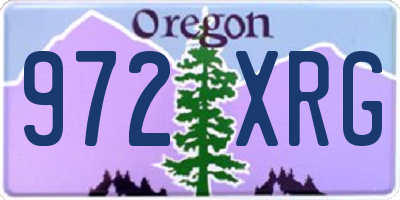 OR license plate 972XRG