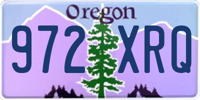 OR license plate 972XRQ