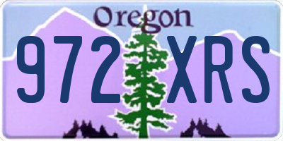 OR license plate 972XRS