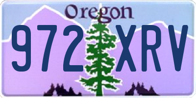 OR license plate 972XRV