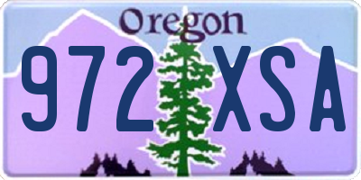 OR license plate 972XSA