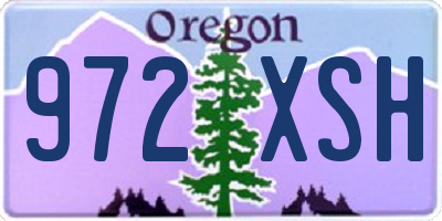 OR license plate 972XSH