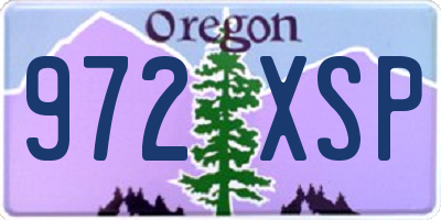 OR license plate 972XSP