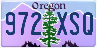 OR license plate 972XSQ