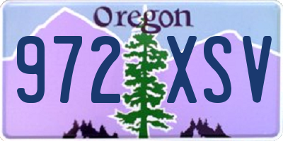 OR license plate 972XSV