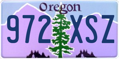 OR license plate 972XSZ