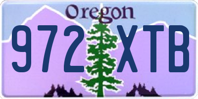 OR license plate 972XTB