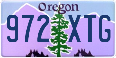 OR license plate 972XTG