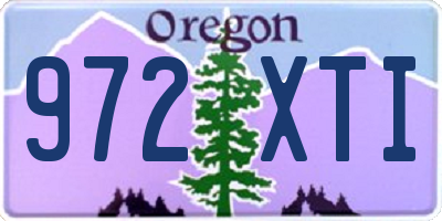 OR license plate 972XTI