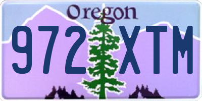 OR license plate 972XTM