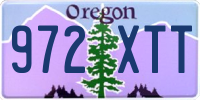 OR license plate 972XTT