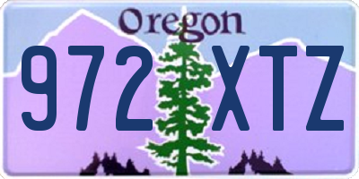 OR license plate 972XTZ