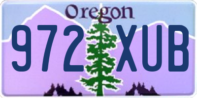 OR license plate 972XUB