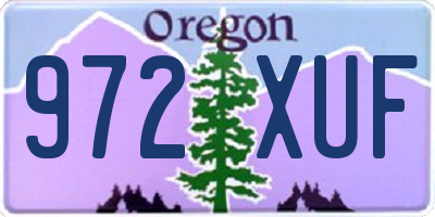 OR license plate 972XUF