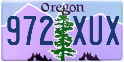 OR license plate 972XUX