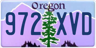 OR license plate 972XVD
