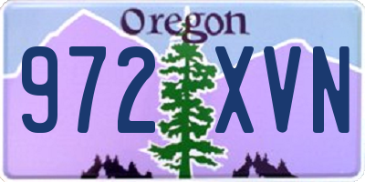 OR license plate 972XVN