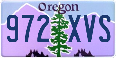 OR license plate 972XVS