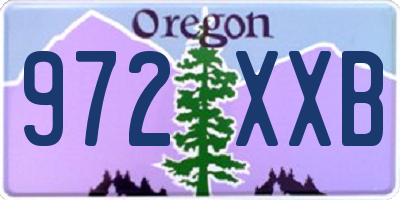 OR license plate 972XXB