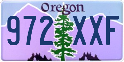 OR license plate 972XXF