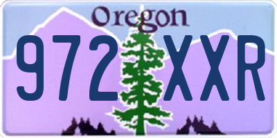 OR license plate 972XXR