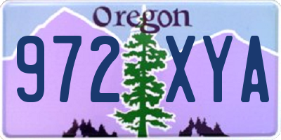 OR license plate 972XYA