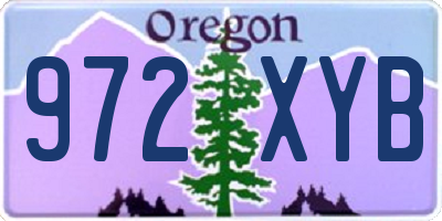 OR license plate 972XYB