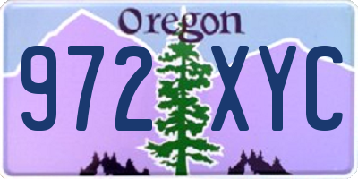 OR license plate 972XYC