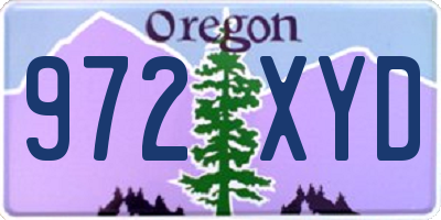 OR license plate 972XYD