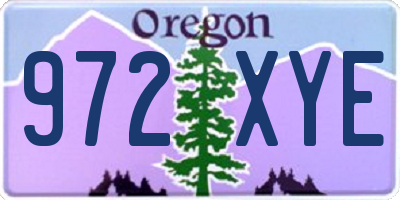 OR license plate 972XYE