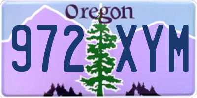OR license plate 972XYM