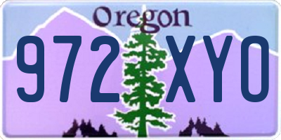 OR license plate 972XYO