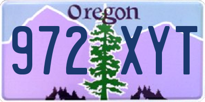 OR license plate 972XYT