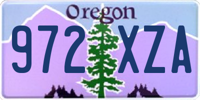 OR license plate 972XZA