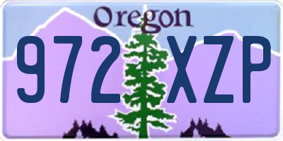 OR license plate 972XZP