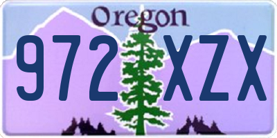 OR license plate 972XZX