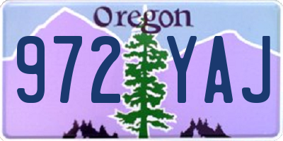 OR license plate 972YAJ