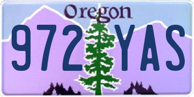 OR license plate 972YAS