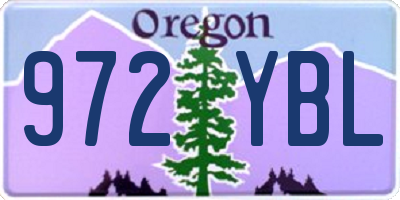 OR license plate 972YBL