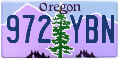 OR license plate 972YBN