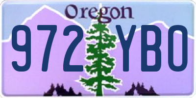 OR license plate 972YBO