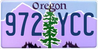 OR license plate 972YCC