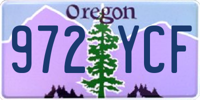 OR license plate 972YCF