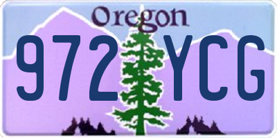 OR license plate 972YCG
