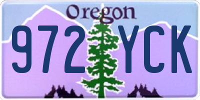 OR license plate 972YCK